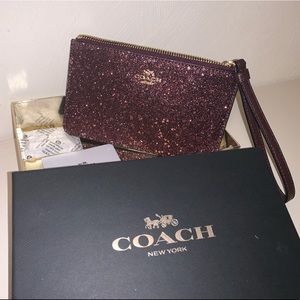 Coach Burgundy Wristlet